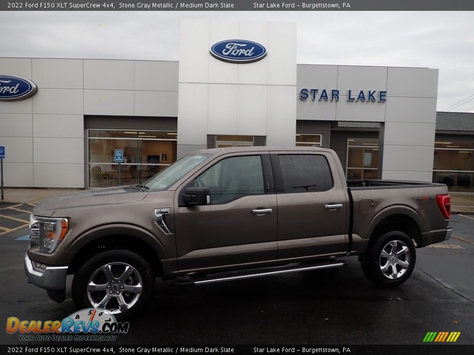 2022 Ford F150 XLT SuperCrew 4x4 Stone Gray Metallic / Medium Dark Slate Photo #1