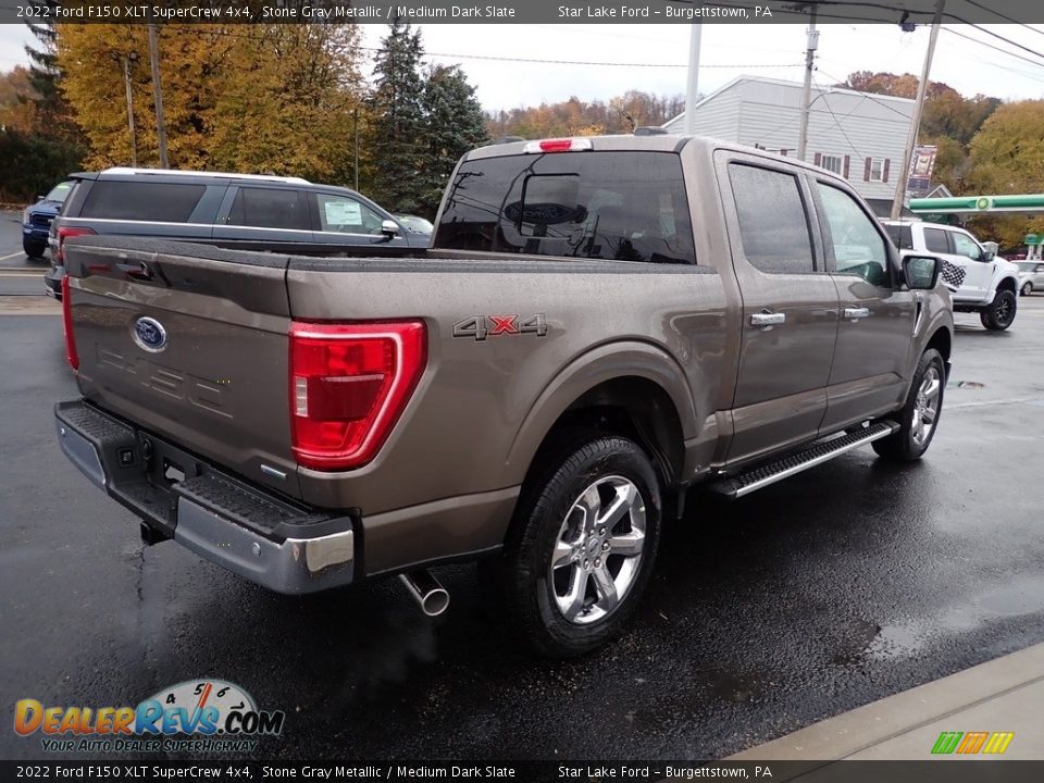 2022 Ford F150 XLT SuperCrew 4x4 Stone Gray Metallic / Medium Dark Slate Photo #5