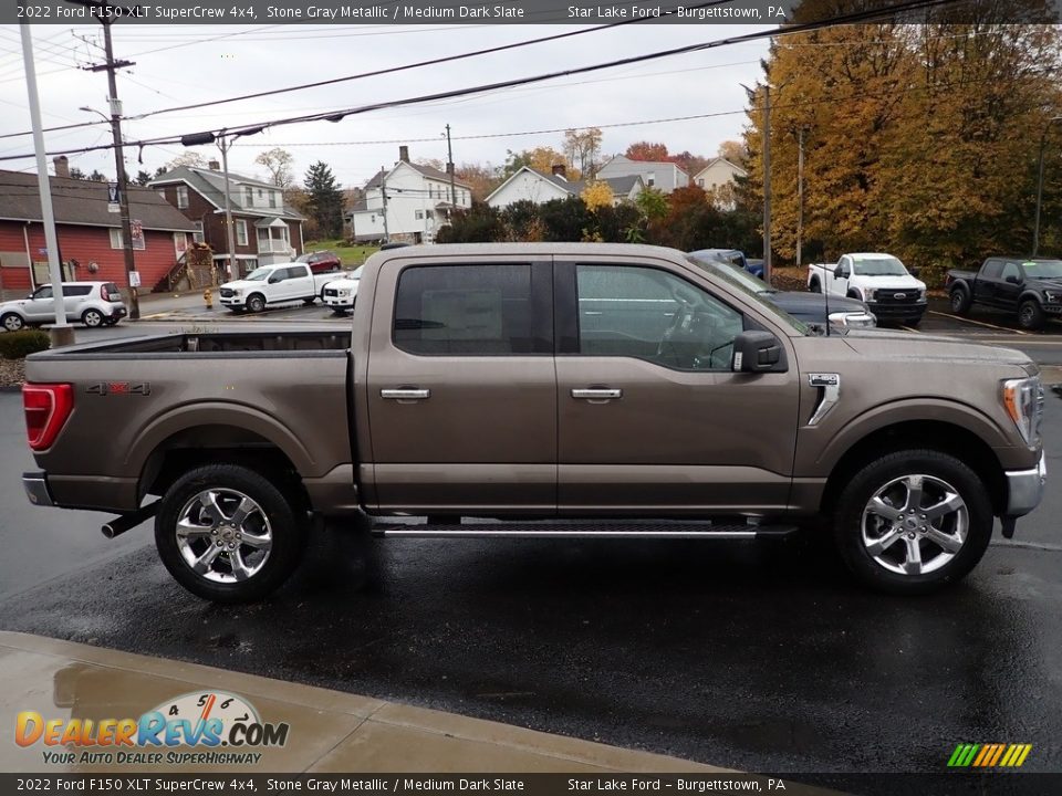 2022 Ford F150 XLT SuperCrew 4x4 Stone Gray Metallic / Medium Dark Slate Photo #6