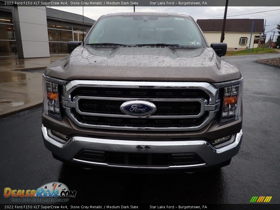 2022 Ford F150 XLT SuperCrew 4x4 Stone Gray Metallic / Medium Dark Slate Photo #8