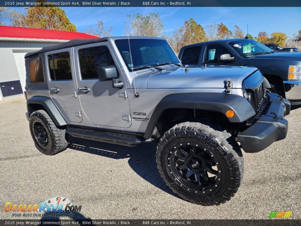 2016 Jeep Wrangler Unlimited Sport 4x4 Billet Silver Metallic / Black Photo #1