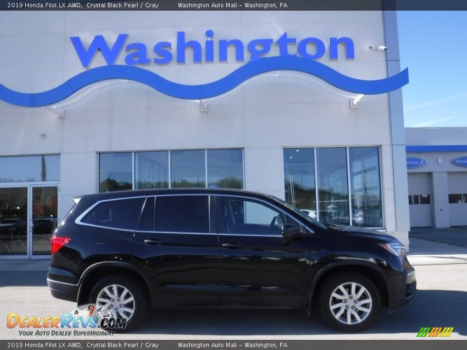 2019 Honda Pilot LX AWD Crystal Black Pearl / Gray Photo #2