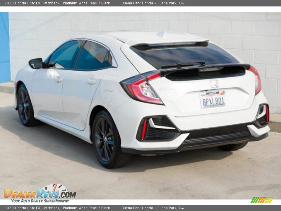 2020 Honda Civic EX Hatchback Platinum White Pearl / Black Photo #2