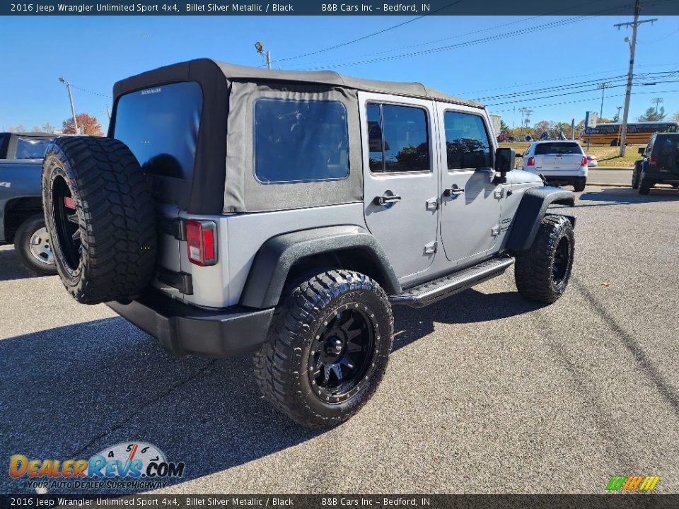 2016 Jeep Wrangler Unlimited Sport 4x4 Billet Silver Metallic / Black Photo #3