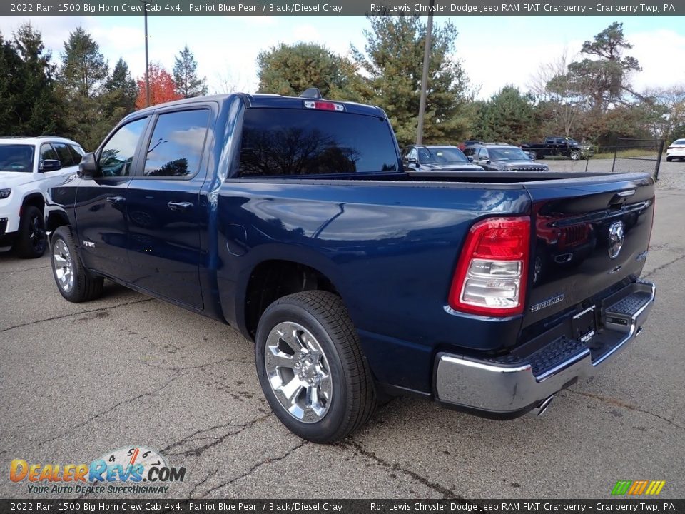 2022 Ram 1500 Big Horn Crew Cab 4x4 Patriot Blue Pearl / Black/Diesel Gray Photo #3