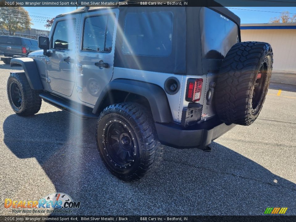 2016 Jeep Wrangler Unlimited Sport 4x4 Billet Silver Metallic / Black Photo #5