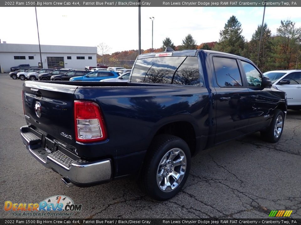 2022 Ram 1500 Big Horn Crew Cab 4x4 Patriot Blue Pearl / Black/Diesel Gray Photo #5