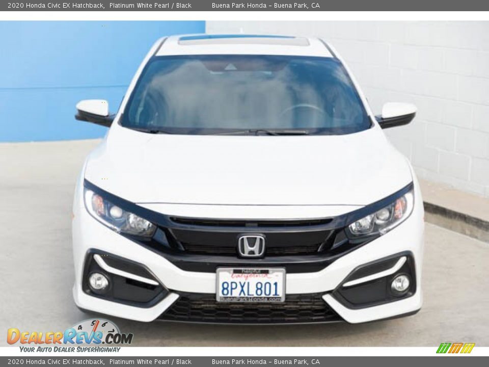 2020 Honda Civic EX Hatchback Platinum White Pearl / Black Photo #7