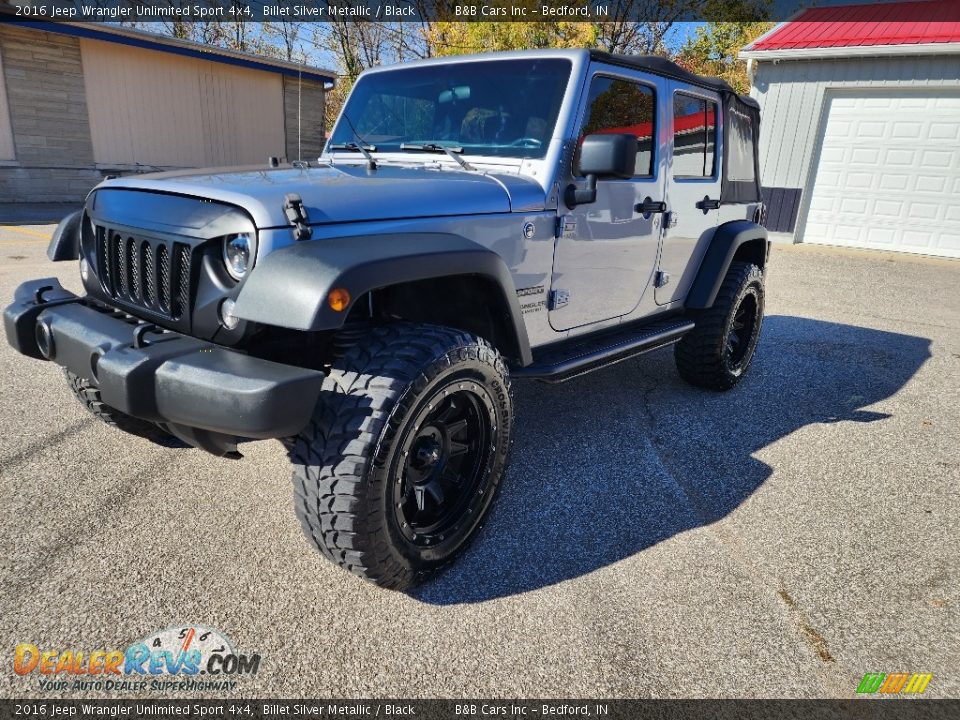 2016 Jeep Wrangler Unlimited Sport 4x4 Billet Silver Metallic / Black Photo #6