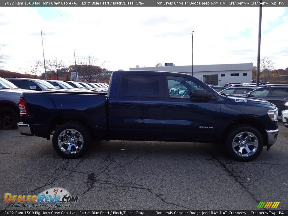 2022 Ram 1500 Big Horn Crew Cab 4x4 Patriot Blue Pearl / Black/Diesel Gray Photo #6