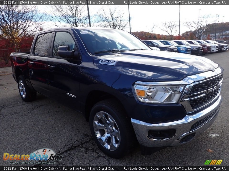 2022 Ram 1500 Big Horn Crew Cab 4x4 Patriot Blue Pearl / Black/Diesel Gray Photo #7