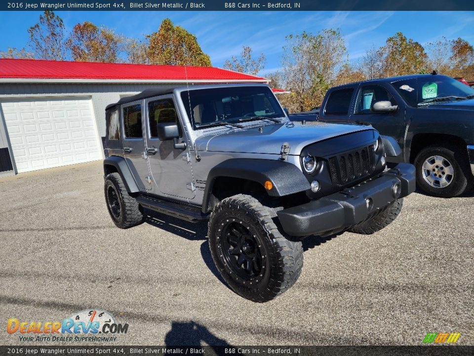 2016 Jeep Wrangler Unlimited Sport 4x4 Billet Silver Metallic / Black Photo #8