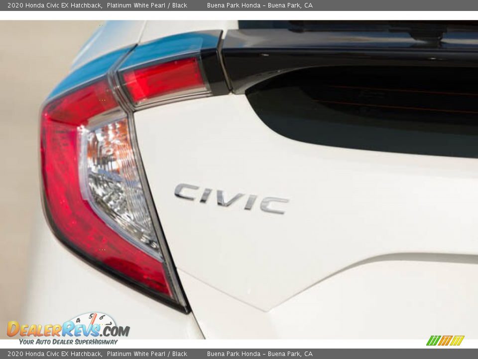 2020 Honda Civic EX Hatchback Platinum White Pearl / Black Photo #10