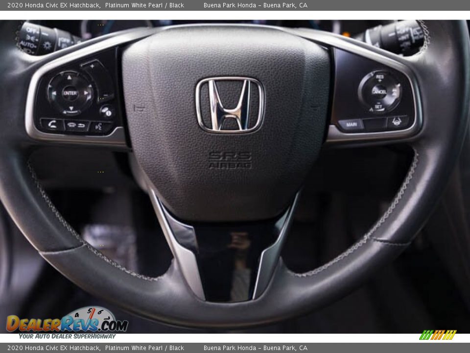 2020 Honda Civic EX Hatchback Platinum White Pearl / Black Photo #13