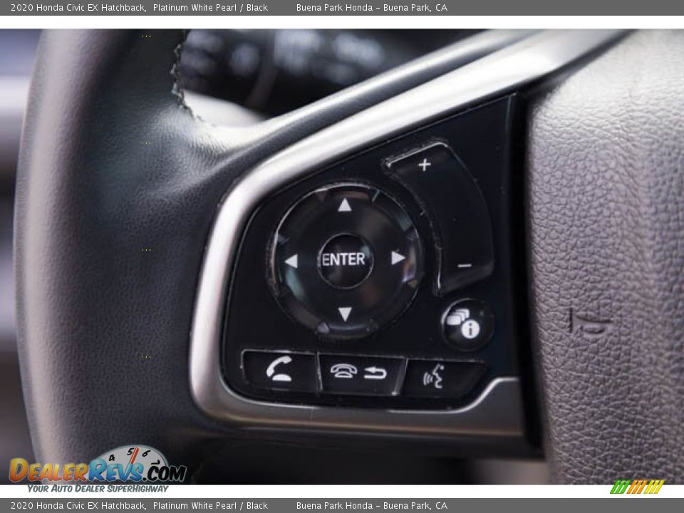 2020 Honda Civic EX Hatchback Platinum White Pearl / Black Photo #14