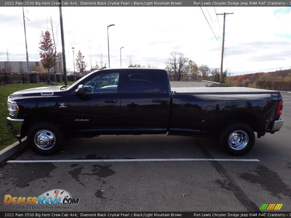 2022 Ram 3500 Big Horn Crew Cab 4x4 Diamond Black Crystal Pearl / Black/Light Mountain Brown Photo #2