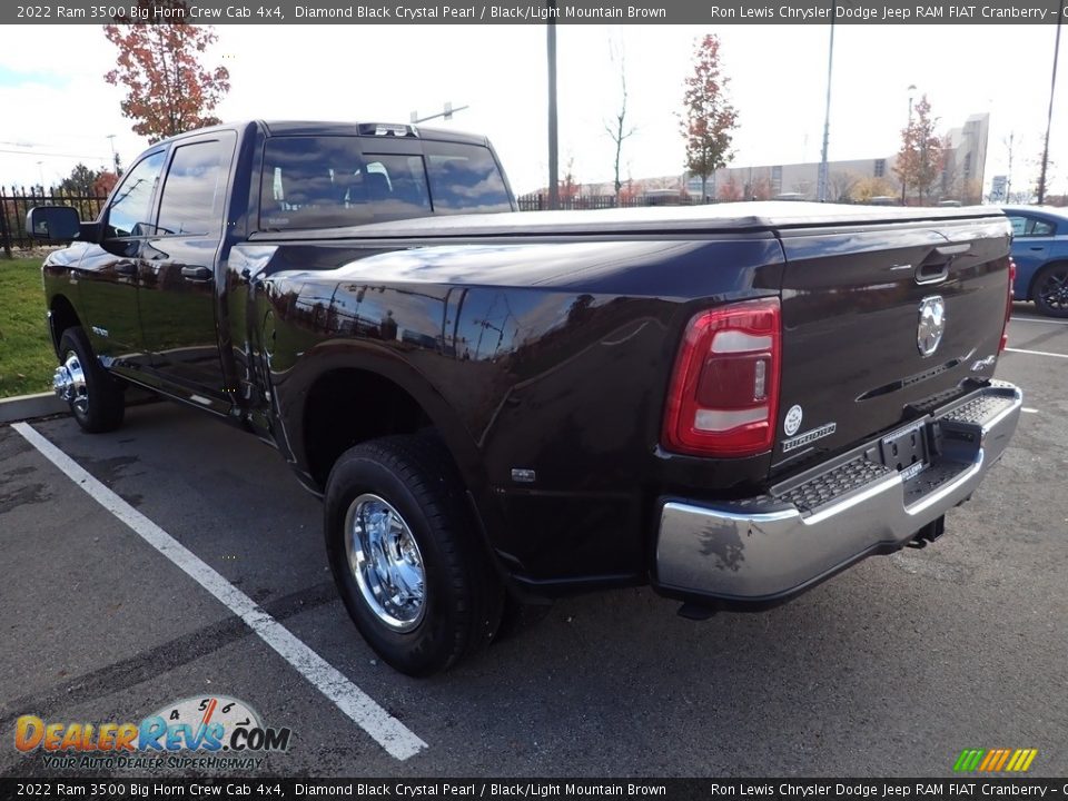 2022 Ram 3500 Big Horn Crew Cab 4x4 Diamond Black Crystal Pearl / Black/Light Mountain Brown Photo #3