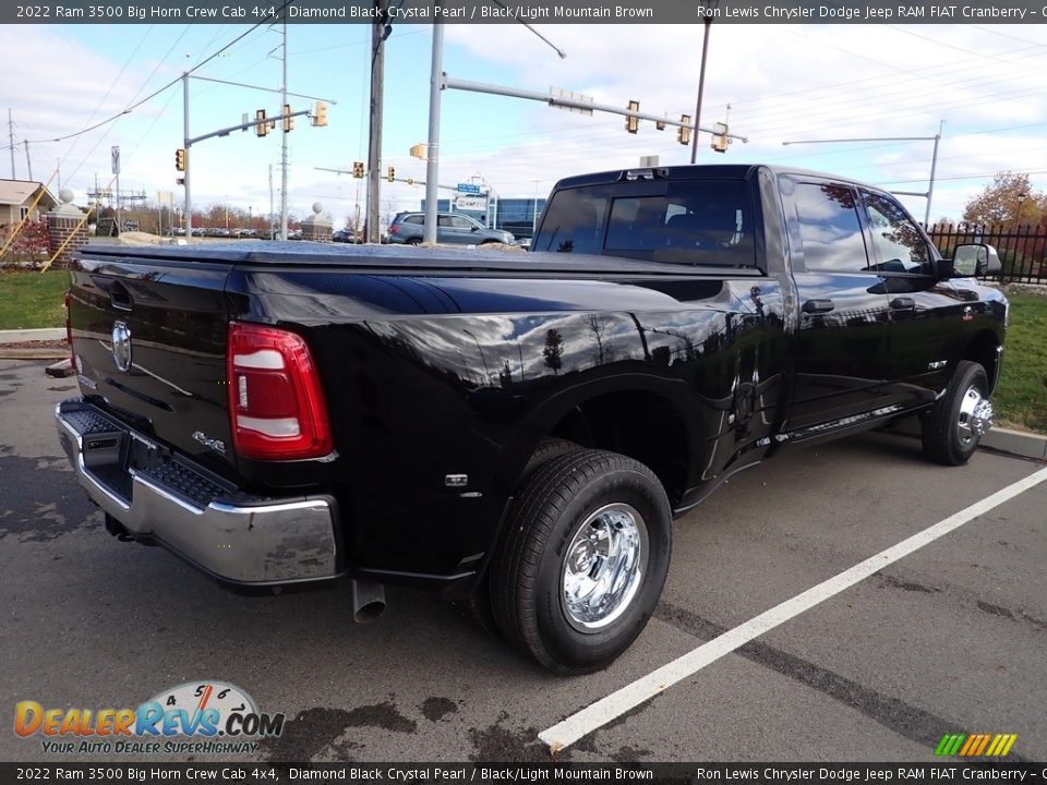 2022 Ram 3500 Big Horn Crew Cab 4x4 Diamond Black Crystal Pearl / Black/Light Mountain Brown Photo #5