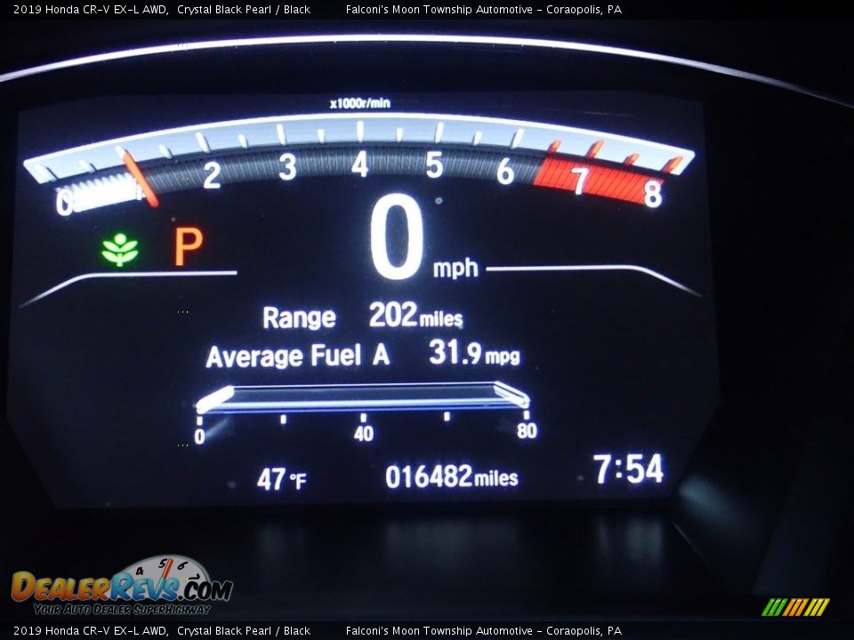 2019 Honda CR-V EX-L AWD Crystal Black Pearl / Black Photo #28
