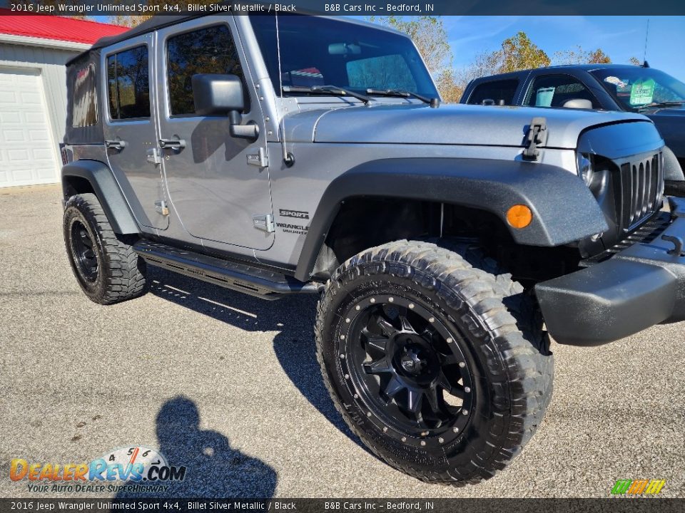 2016 Jeep Wrangler Unlimited Sport 4x4 Billet Silver Metallic / Black Photo #24