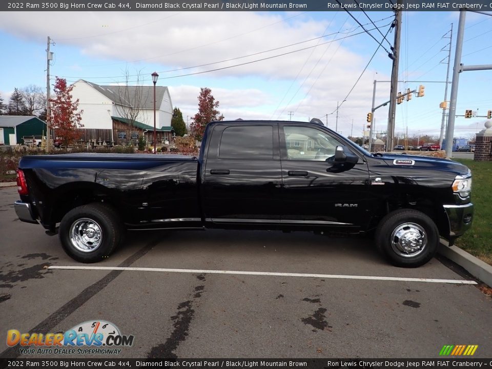 2022 Ram 3500 Big Horn Crew Cab 4x4 Diamond Black Crystal Pearl / Black/Light Mountain Brown Photo #6