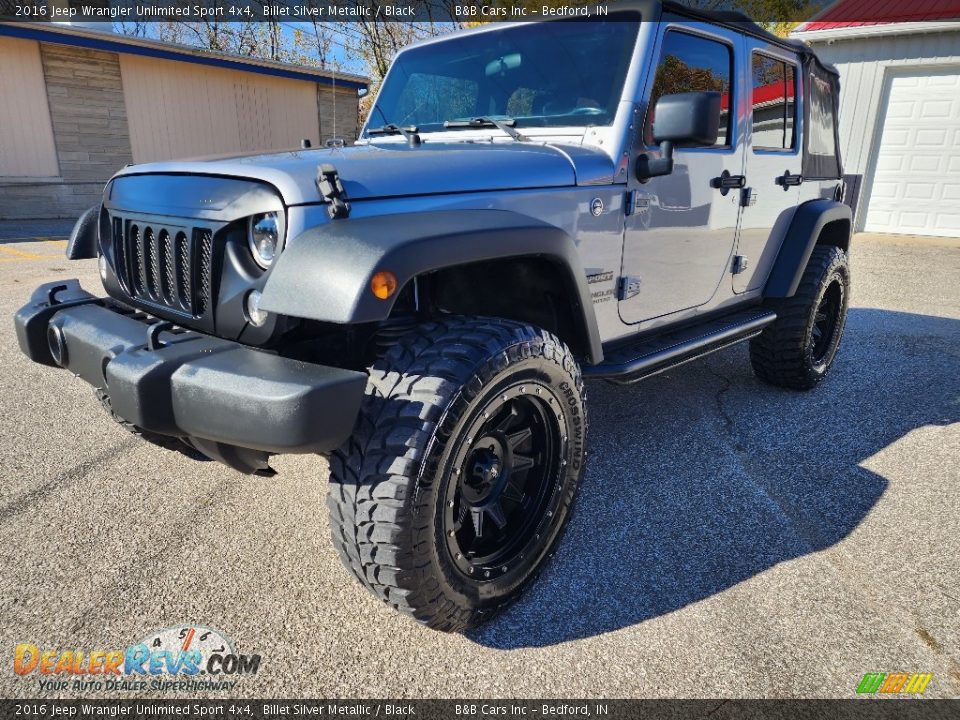 2016 Jeep Wrangler Unlimited Sport 4x4 Billet Silver Metallic / Black Photo #25