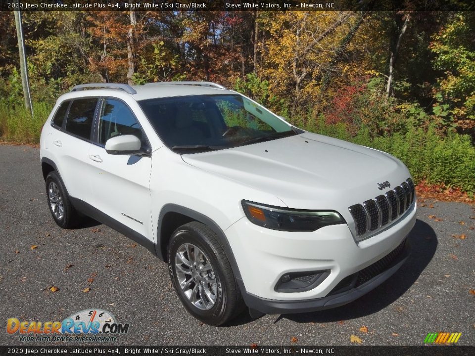 2020 Jeep Cherokee Latitude Plus 4x4 Bright White / Ski Gray/Black Photo #4