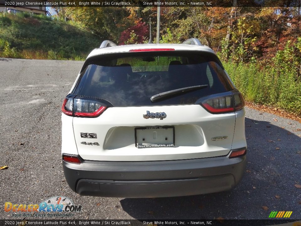 2020 Jeep Cherokee Latitude Plus 4x4 Bright White / Ski Gray/Black Photo #7