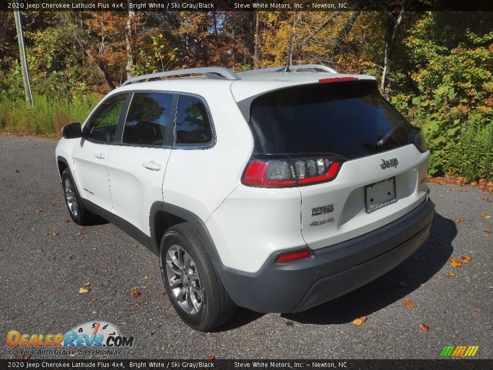 2020 Jeep Cherokee Latitude Plus 4x4 Bright White / Ski Gray/Black Photo #8