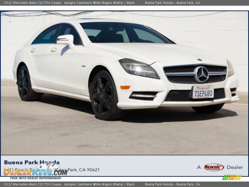 2012 Mercedes-Benz CLS 550 Coupe designo Cashmere White Magno (Matte) / Black Photo #1