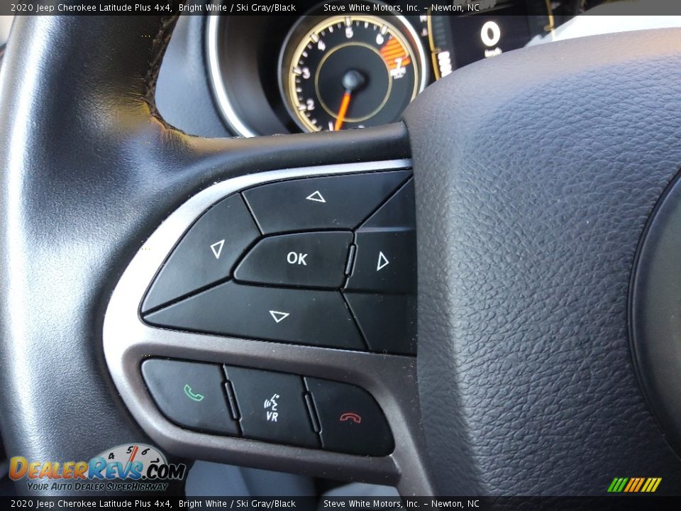 2020 Jeep Cherokee Latitude Plus 4x4 Bright White / Ski Gray/Black Photo #18