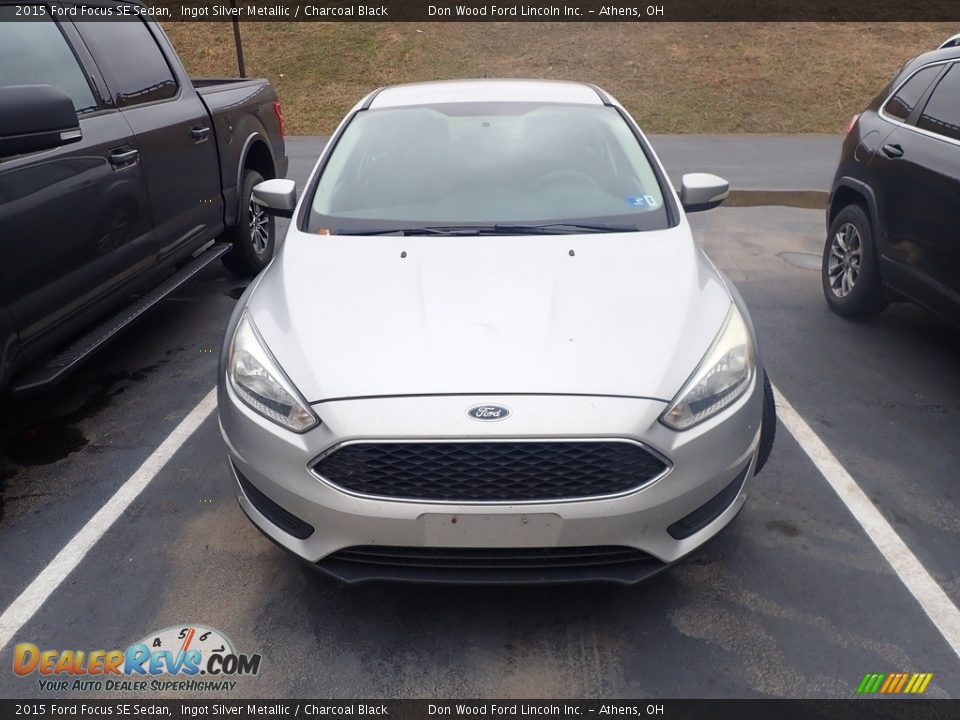 2015 Ford Focus SE Sedan Ingot Silver Metallic / Charcoal Black Photo #3