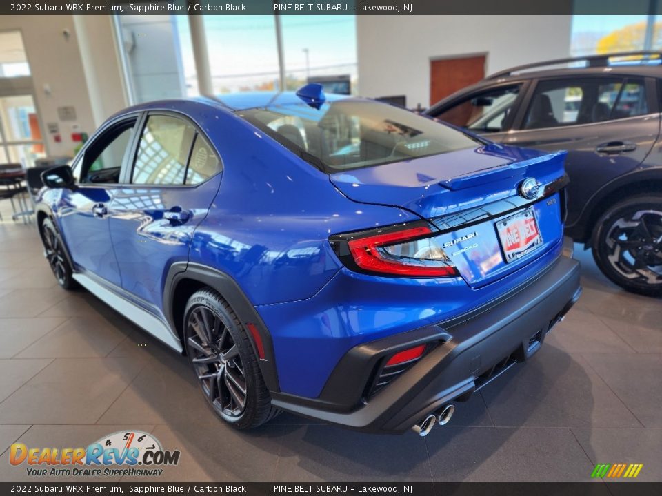2022 Subaru WRX Premium Sapphire Blue / Carbon Black Photo #6