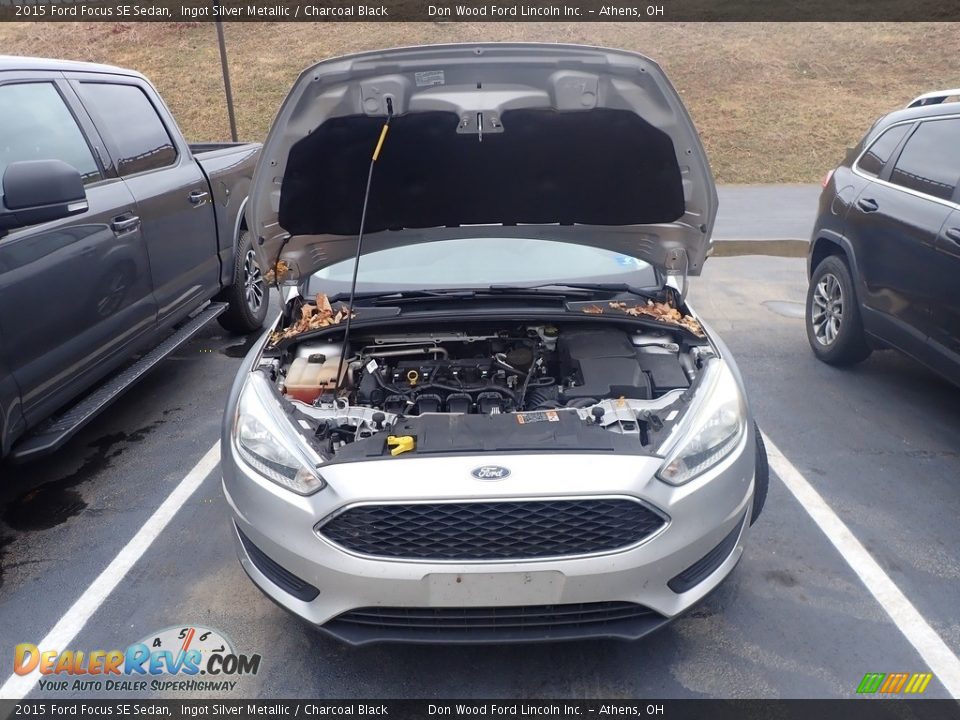 2015 Ford Focus SE Sedan Ingot Silver Metallic / Charcoal Black Photo #4