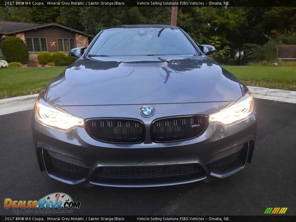 2017 BMW M4 Coupe Mineral Grey Metallic / Sakhir Orange/Black Photo #6