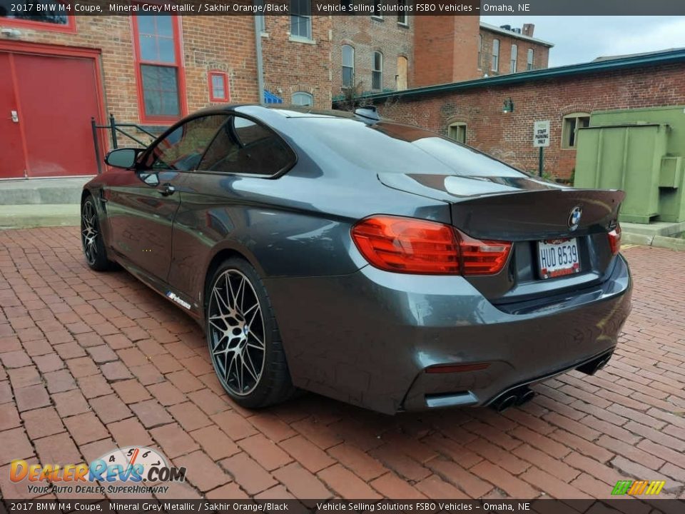 2017 BMW M4 Coupe Mineral Grey Metallic / Sakhir Orange/Black Photo #7