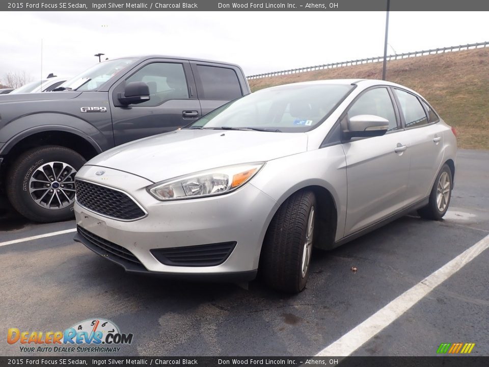 2015 Ford Focus SE Sedan Ingot Silver Metallic / Charcoal Black Photo #6