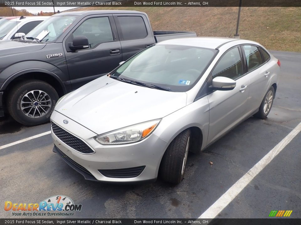 2015 Ford Focus SE Sedan Ingot Silver Metallic / Charcoal Black Photo #7