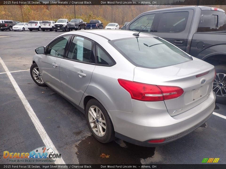 2015 Ford Focus SE Sedan Ingot Silver Metallic / Charcoal Black Photo #8