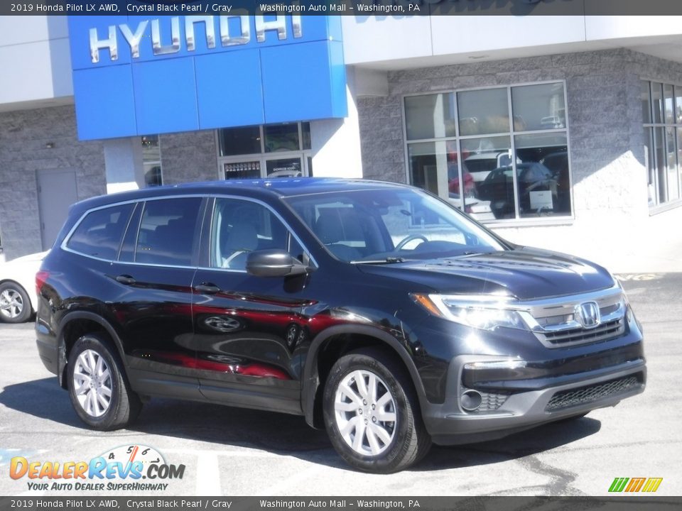 2019 Honda Pilot LX AWD Crystal Black Pearl / Gray Photo #1