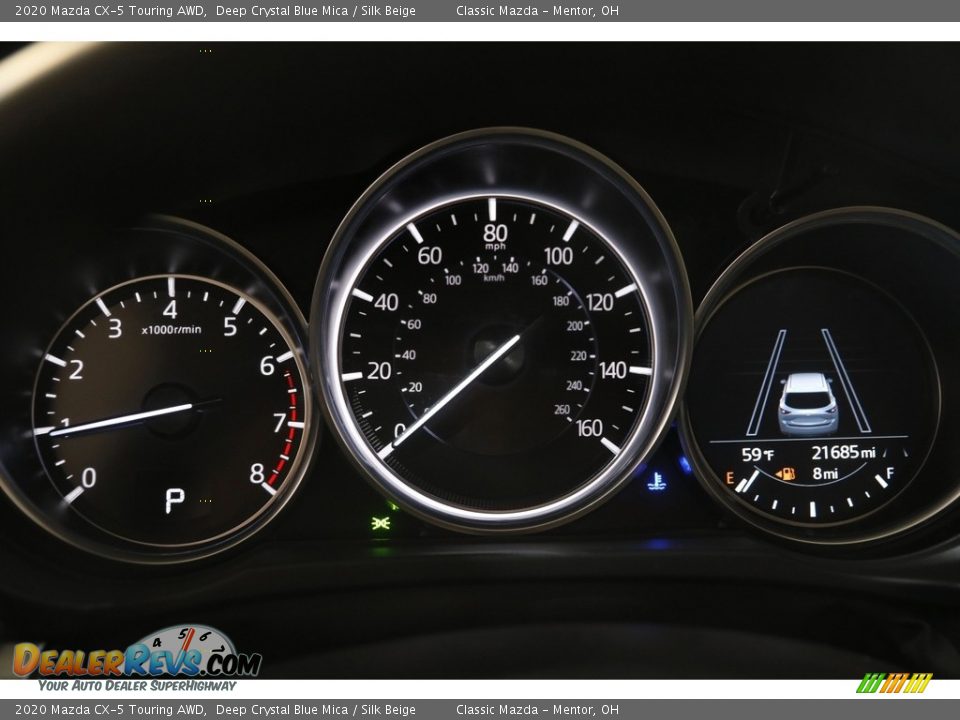 2020 Mazda CX-5 Touring AWD Deep Crystal Blue Mica / Silk Beige Photo #8