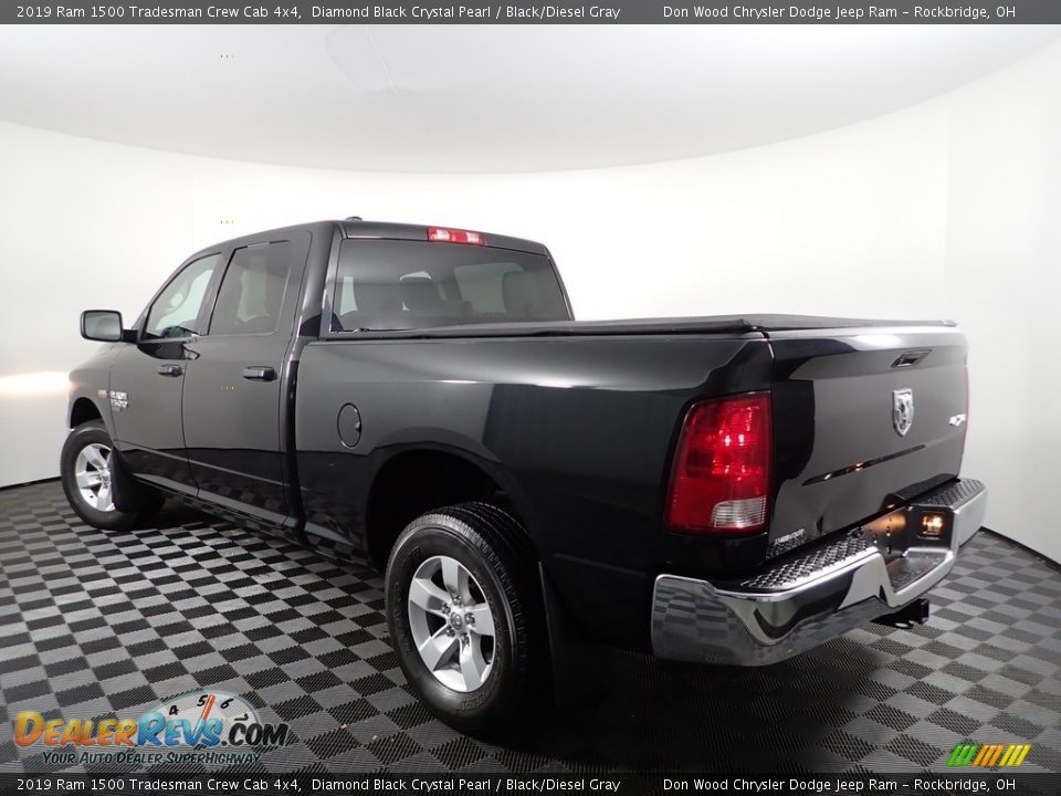 2019 Ram 1500 Tradesman Crew Cab 4x4 Diamond Black Crystal Pearl / Black/Diesel Gray Photo #6
