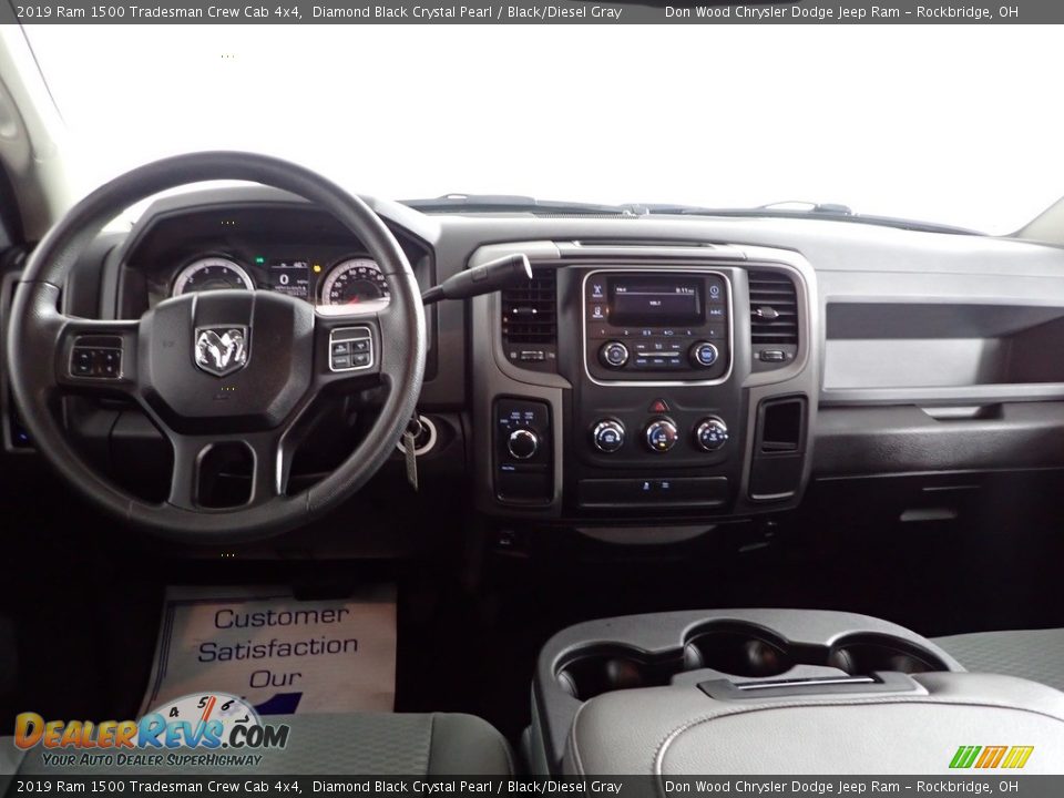2019 Ram 1500 Tradesman Crew Cab 4x4 Diamond Black Crystal Pearl / Black/Diesel Gray Photo #25