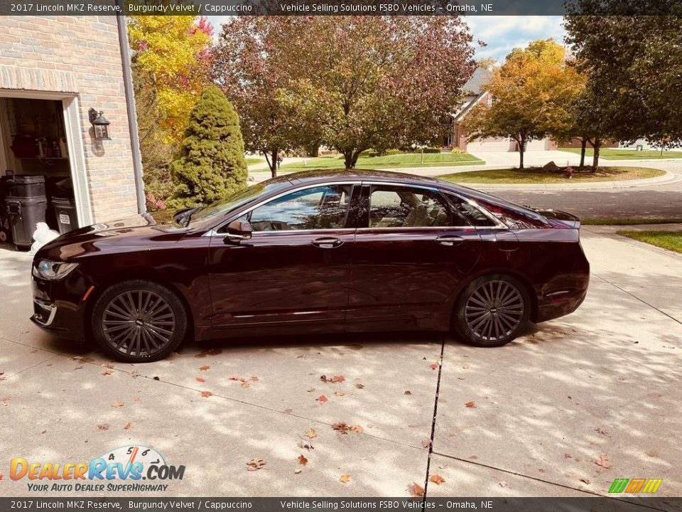 2017 Lincoln MKZ Reserve Burgundy Velvet / Cappuccino Photo #2