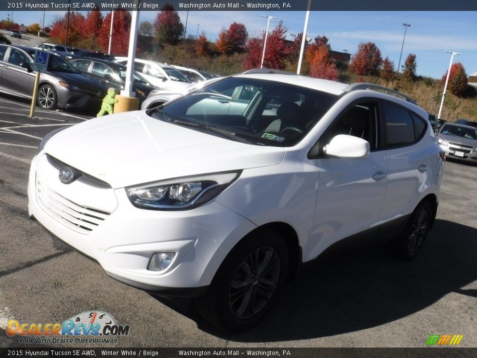 2015 Hyundai Tucson SE AWD Winter White / Beige Photo #5