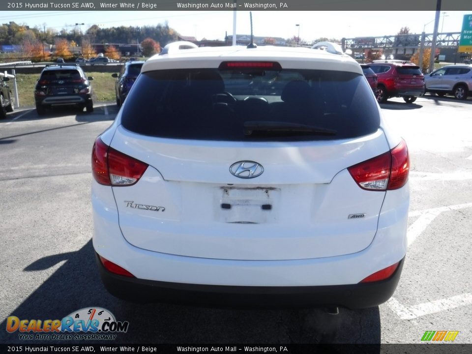 2015 Hyundai Tucson SE AWD Winter White / Beige Photo #7