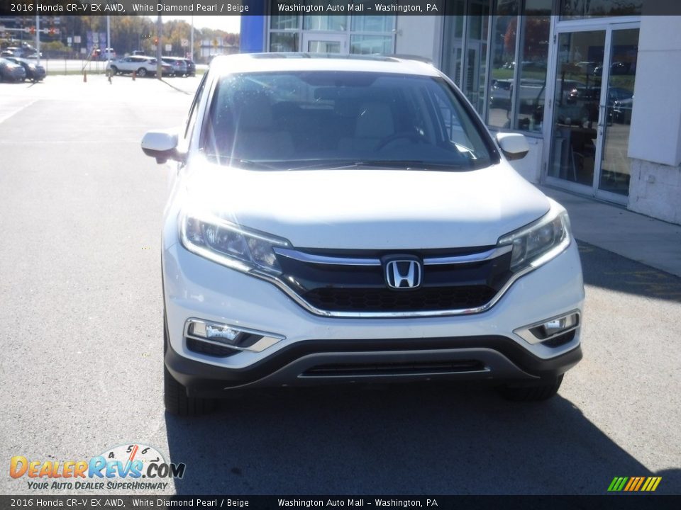 2016 Honda CR-V EX AWD White Diamond Pearl / Beige Photo #3