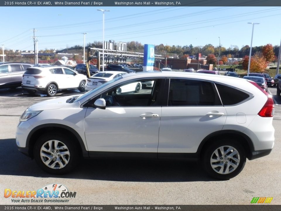 2016 Honda CR-V EX AWD White Diamond Pearl / Beige Photo #5
