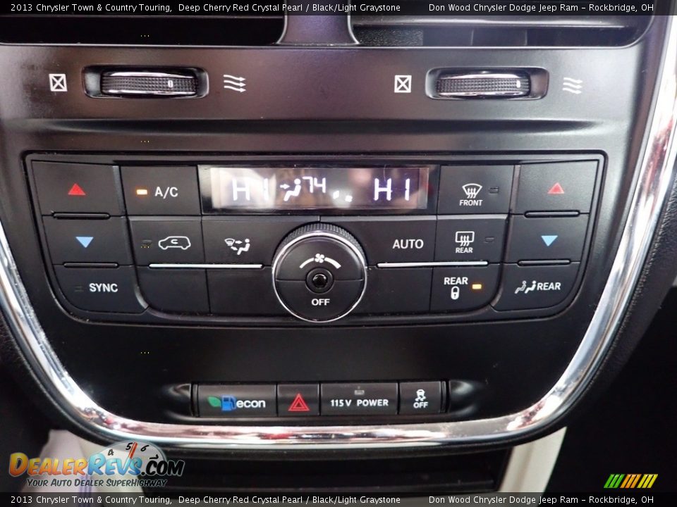 2013 Chrysler Town & Country Touring Deep Cherry Red Crystal Pearl / Black/Light Graystone Photo #19