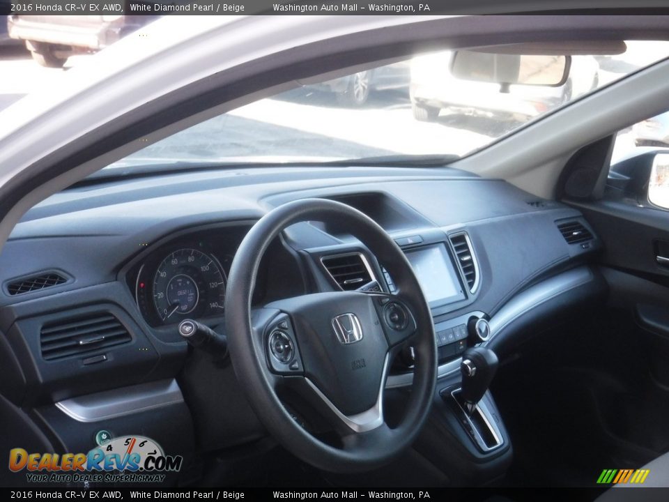 2016 Honda CR-V EX AWD White Diamond Pearl / Beige Photo #11